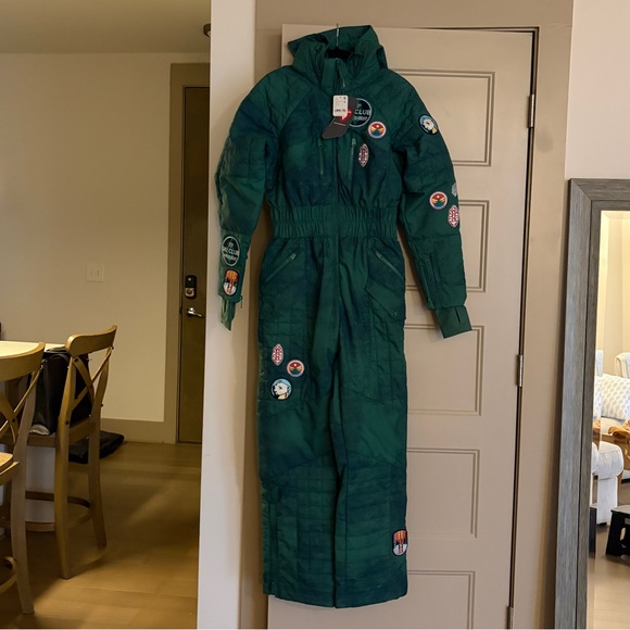 FP Movement All Prepped Patch Ski Suit Free People Jumpsuit Green Small NWT NEW - Picture 7 of 11